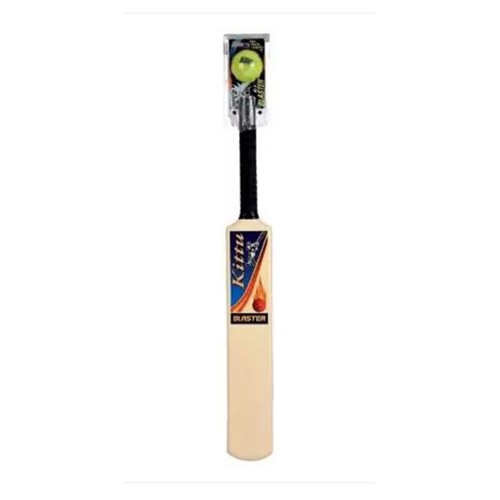 Kittu Kt-125 Premium Plastic Cricket Bat With Tennis Ball -