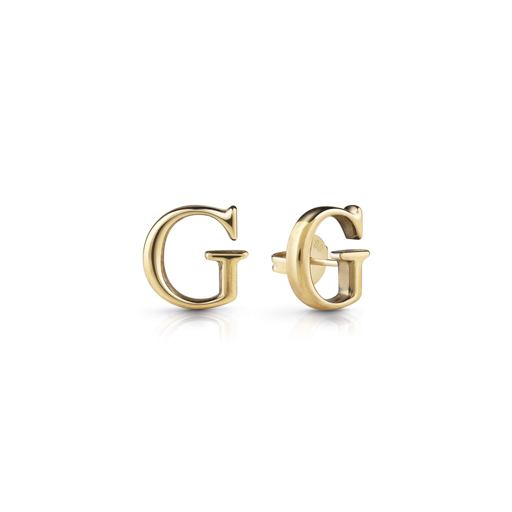 GUESS Jube02 Studs Party Yellow Gold Earrings